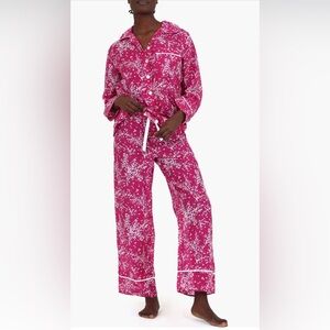 Papinelle Cheri Blossom Cotton & Silk Pajamas in Fuchsia SzXS